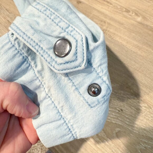 Altar'd State 100% Cotton Denim Utility Field Safari Pockets Military Jacket S - Picture 10 of 14